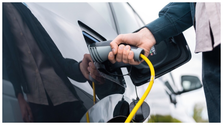 Estación de carga de vehículos eléctricos. 